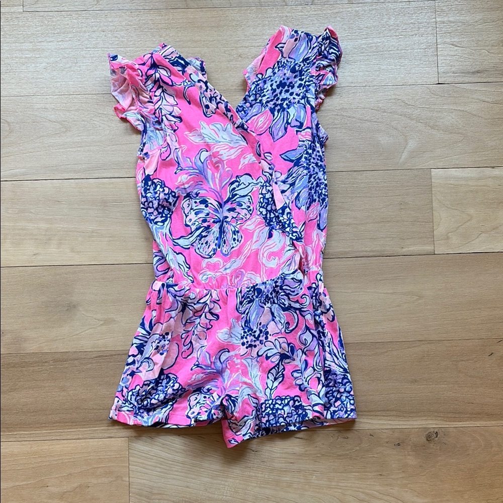 Pink and Purple Floral Romper